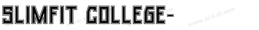 Slimfit College字体转换